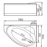АКРИЛОВАЯ ВАННА GEMY G9009 B R 150-100 АКРИЛОВАЯ ВАННА GEMY G9009 B R 150-100
