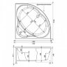 Акриловая ванна Aquanet Vitoria 135x135 с экраном и каркасом