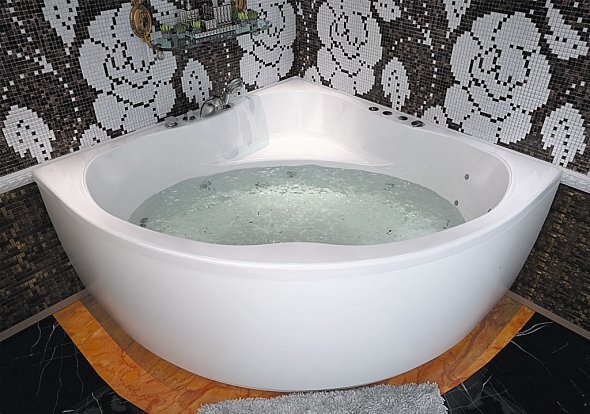 Акриловая ванна Aquanet Palau 140x140 с экраном и каркасом