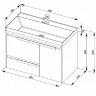 Тумба с раковиной Aquanet Тиволи 90 черный