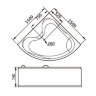 АКРИЛОВАЯ ВАННА GEMY G9041 O 150-150 АКРИЛОВАЯ ВАННА GEMY G9041 O 150-150