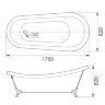АКРИЛОВАЯ ВАННА GEMY G9030 C отдельностоящая