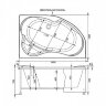  Угловая акриловая ванна Aquanet Capri 170x110 R с каркасом и экраном
