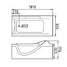 АКРИЛОВАЯ ВАННА GEMY G9055 K L 181-92