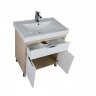 Тумба с раковиной Aquanet Гретта 75 светлый дуб напольная