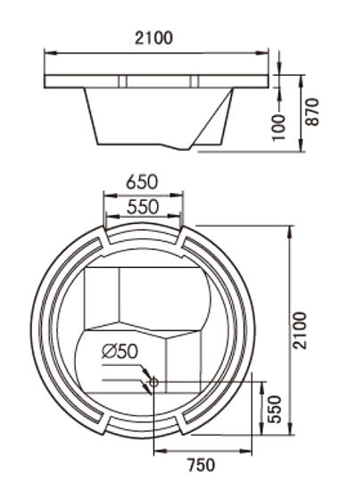 АКРИЛОВАЯ ВАННА GEMY G9060 K 210-210