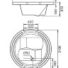 АКРИЛОВАЯ ВАННА GEMY G9060 O 210-210