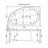 Акриловая ванна Aquanet Maldiva 150x90 L угловая
