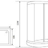 ДУШЕВАЯ КАБИНА TIMO T-7702 R 120-85-225