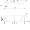 Ванна 1Marka ELEGANCE 165x70 с каркасом и экраном