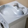 Раковина Raval Buta 60 над стиральной машинкой