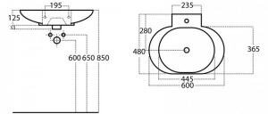 Раковина Belbagno накладная BB3060-KL