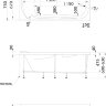 Ванна Marka One KLEO 160x75 на каркасе с экраном