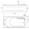 АКРИЛОВАЯ ВАННА GEMY G9006-1.7 B R 172-77