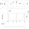 Ванна Marka One MODERN 120x70 на каркасе с экраном