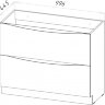 МЕБЕЛЬ ДЛЯ ВАННОЙ КОМНАТЫ НАПОЛЬНАЯ BELBAGNO MARINO-1000