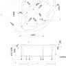 Ванна Marka One AFRODITA 150x150 на каркасе с экраном