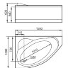 АКРИЛОВАЯ ВАННА GEMY G9009 B L 150-100 АКРИЛОВАЯ ВАННА GEMY G9009 B L 150-100